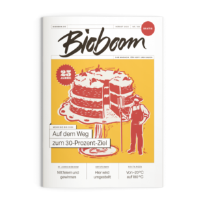 Bioboom Cover der Jubiläumsausgabe Herbst 2023 Nr. 100