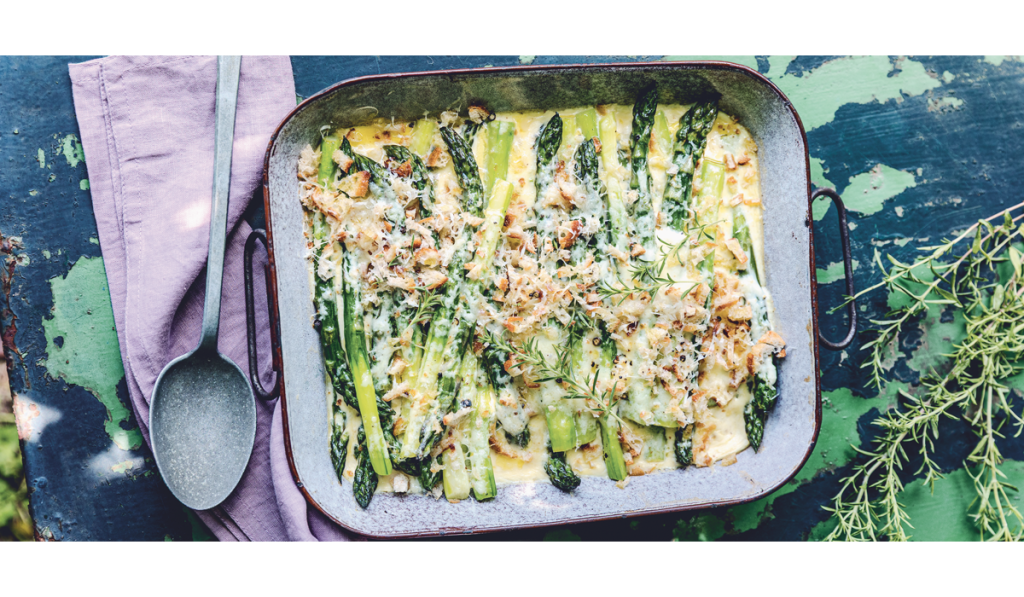 »Mei­ne grü­ne fran­zö­si­sche Bis­tro-Küche«Grü­nes Spargelgratin
